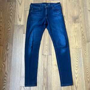Ag Adriano Goldschmied Blue high rise Skinny Jeans with Modern Tapered Fit